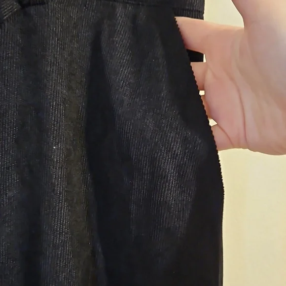 Allegra K Black Cordurory Midi Skirt With Belt. NWT - Picture 2 of 4